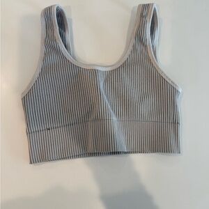 Good American Gray Striped Bra